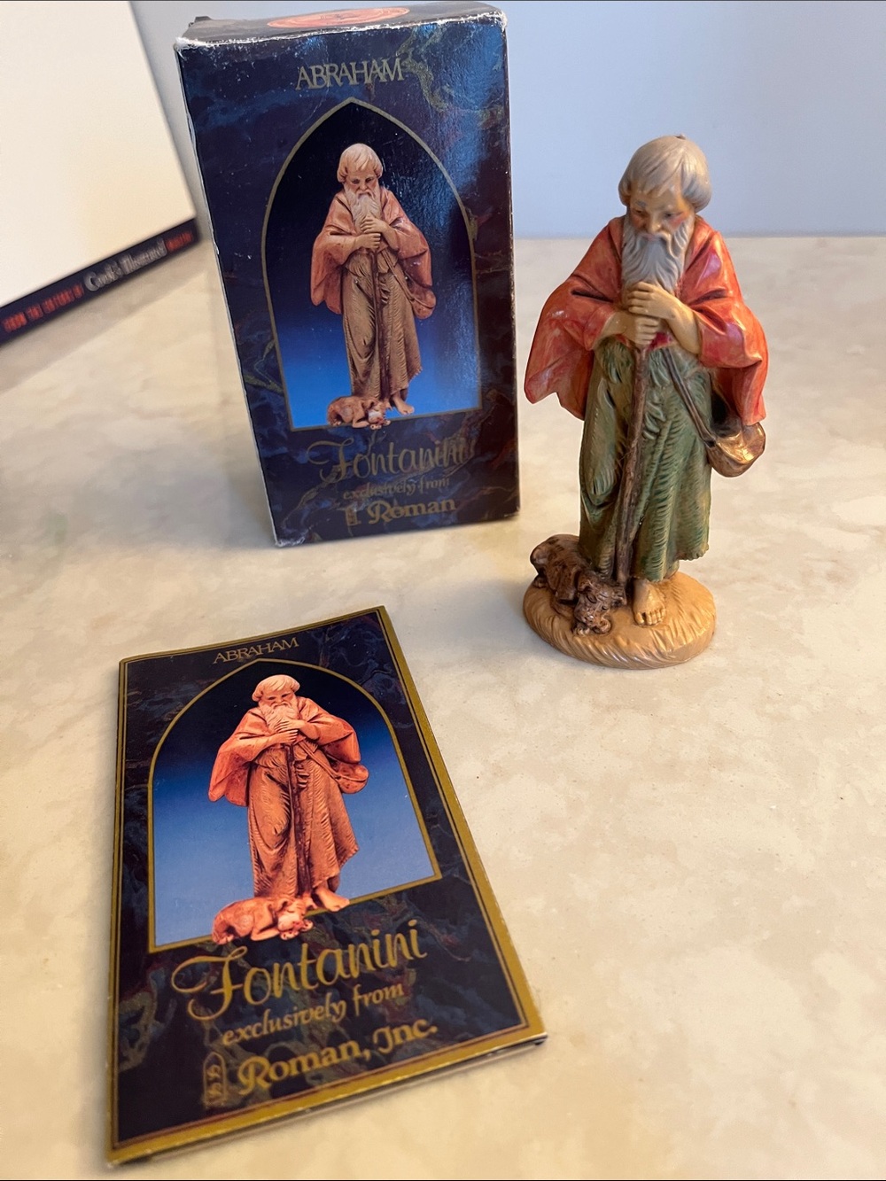 FONTANINI HEIRLOOM Nativity Abraham Dog 1987 Italian